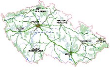 Mapa ČR uživatelů programu Rodokmen.